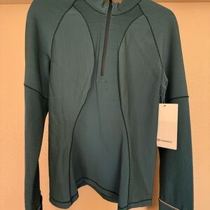 Lululemon Two-Tone Ribbed Running Half Zip